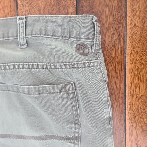 Timberland Relaxed Straight Fit Pants Jeans Men’s 40x32 Army Green Denim - Picture 7 of 13